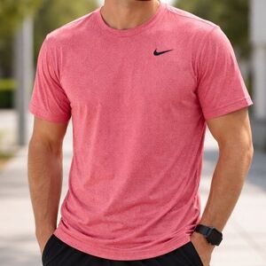 Nike Men's Heathered Pink Short Sleeve Tee
